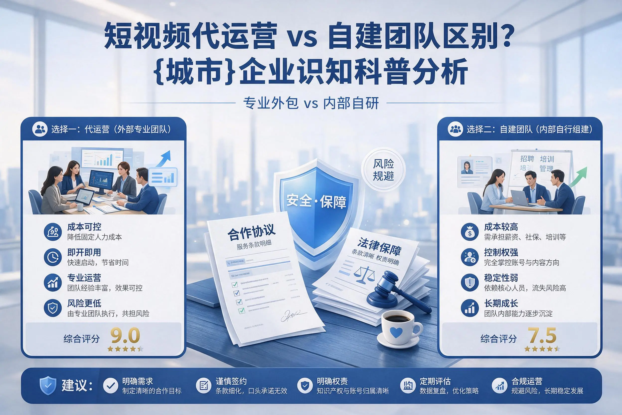 短视频代运营与自建团队区别？北海企业认知科普分析