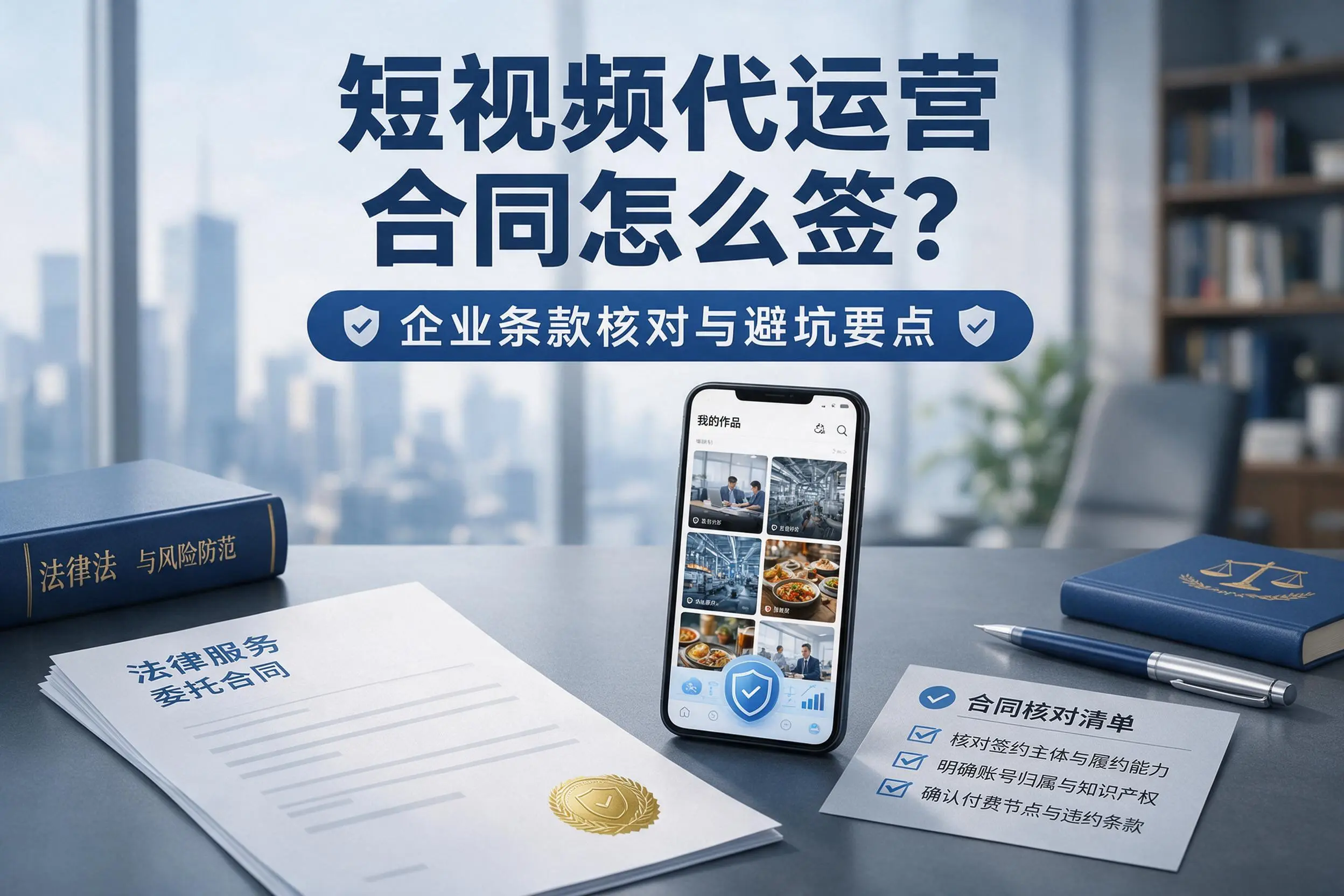 短视频代运营合同怎么签？北海企业条款核对与避坑要点