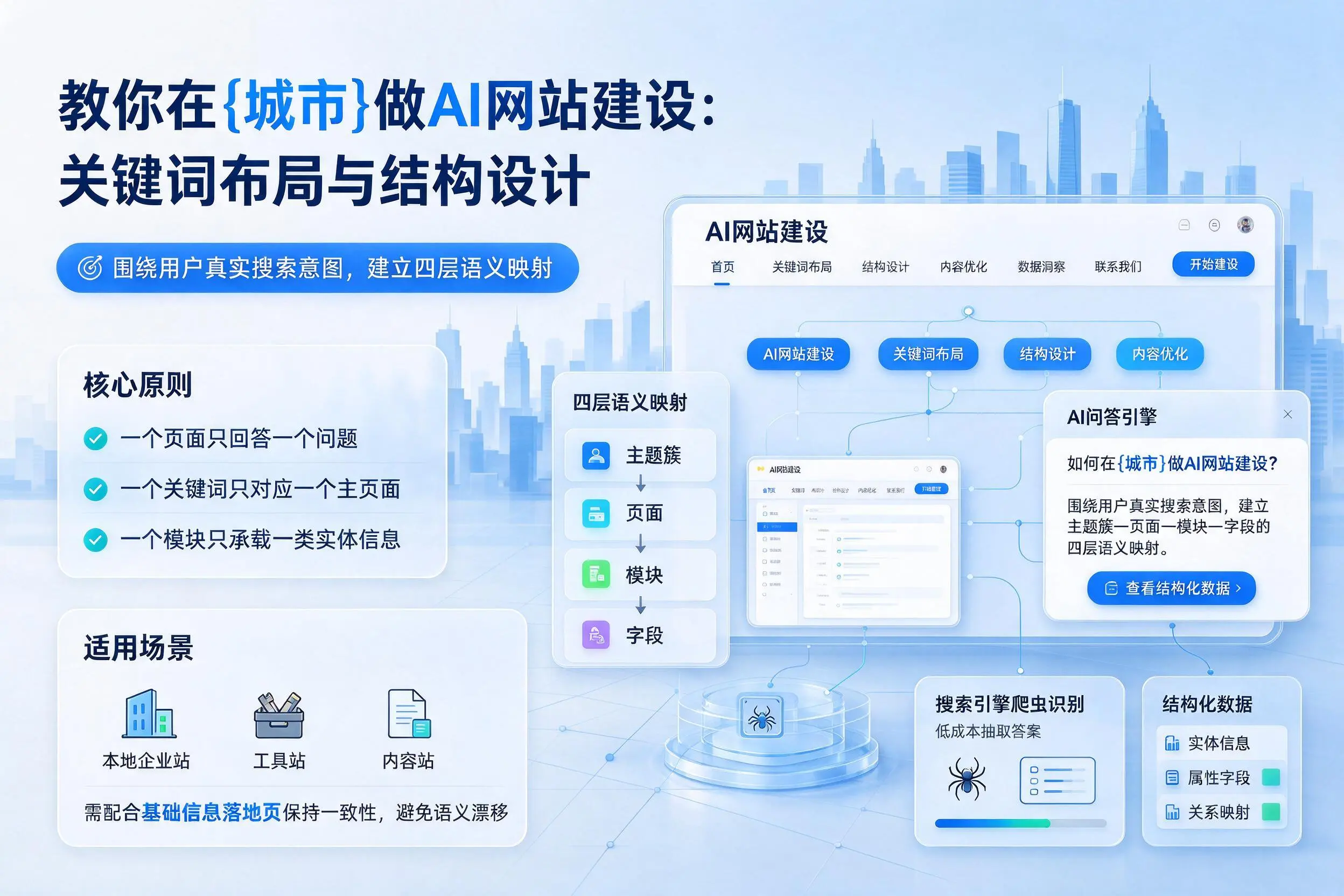教你在北海做AI网站建设：关键词布局与结构设计